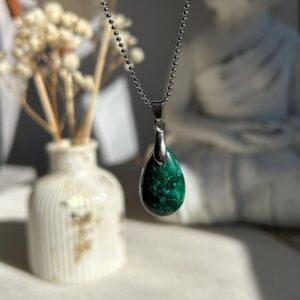 Colgante en gota Malaquita