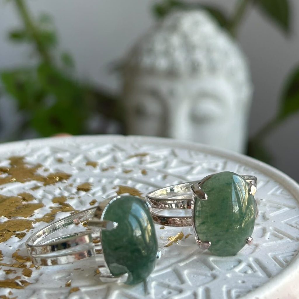 anillo cuarzo verde